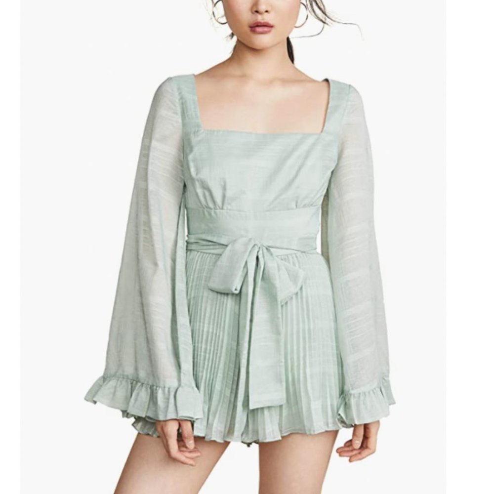 KEEPSAKE THE LABEL Mint Charmer Romper,  Size XS